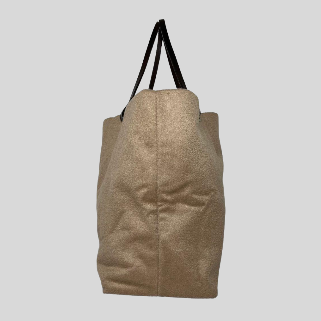 Authentic Vintage FENDI Logo Tote Bag - Rare & Beautiful Cashmere in Beige/Tan! 12