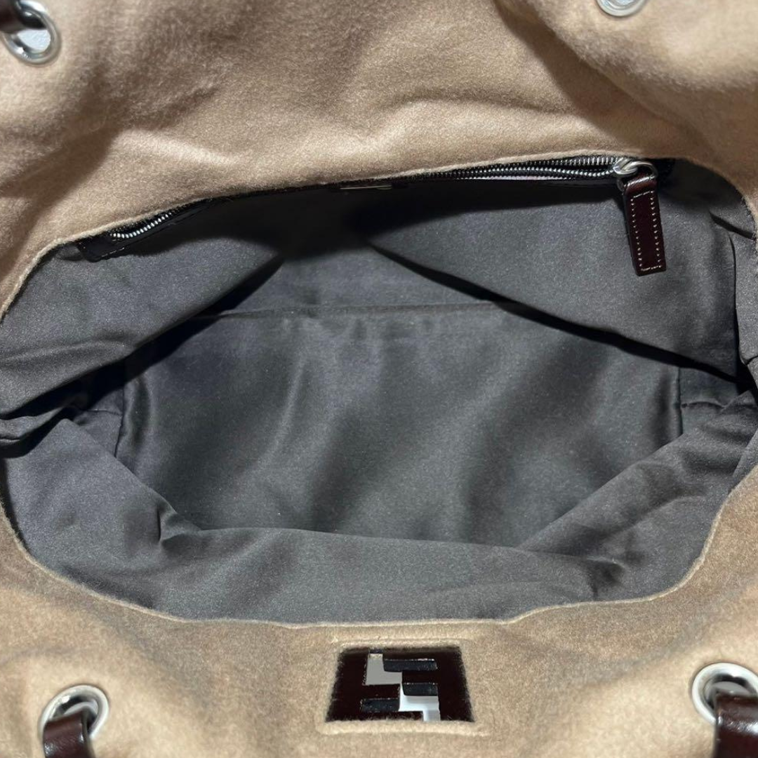 Authentic Vintage FENDI Logo Tote Bag - Rare & Beautiful Cashmere in Beige/Tan! 12