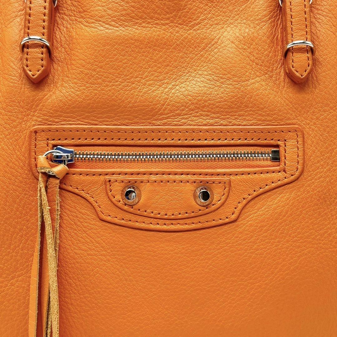 PREORDER Paper Mini Orange Leather Hand Bag