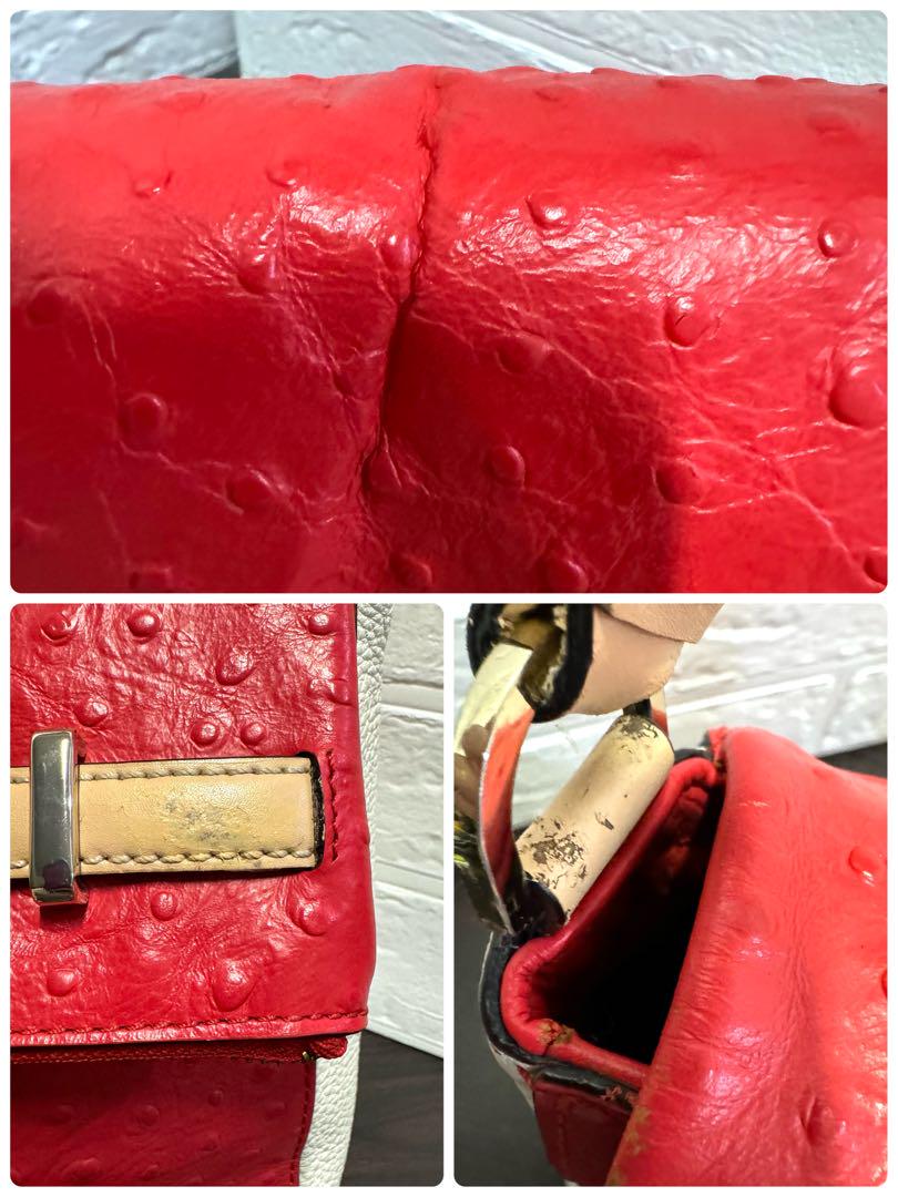 Charming Pre-loved Kate Spade 2-Way Bag - Red & White Bicolor Leather - Spacious & Stylish! 67