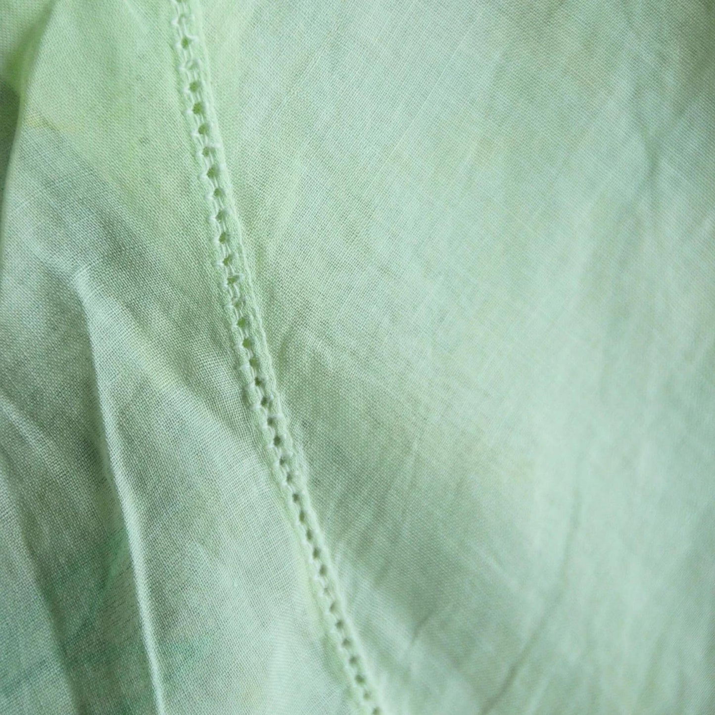 Vintage Green Floral Indonesian Kebaya with Floral Embroidery