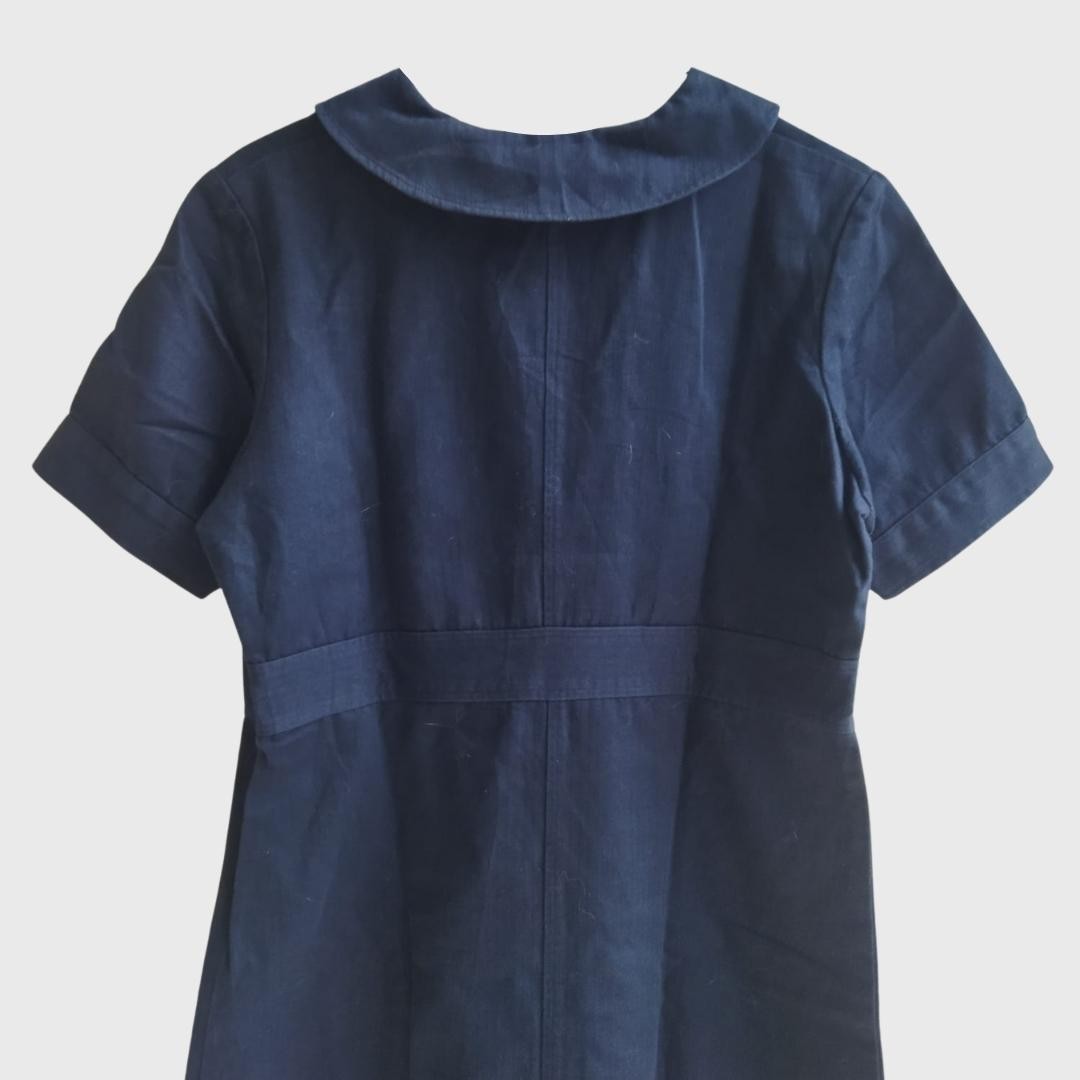 Vintage Navy 1960 Style Shift Dress