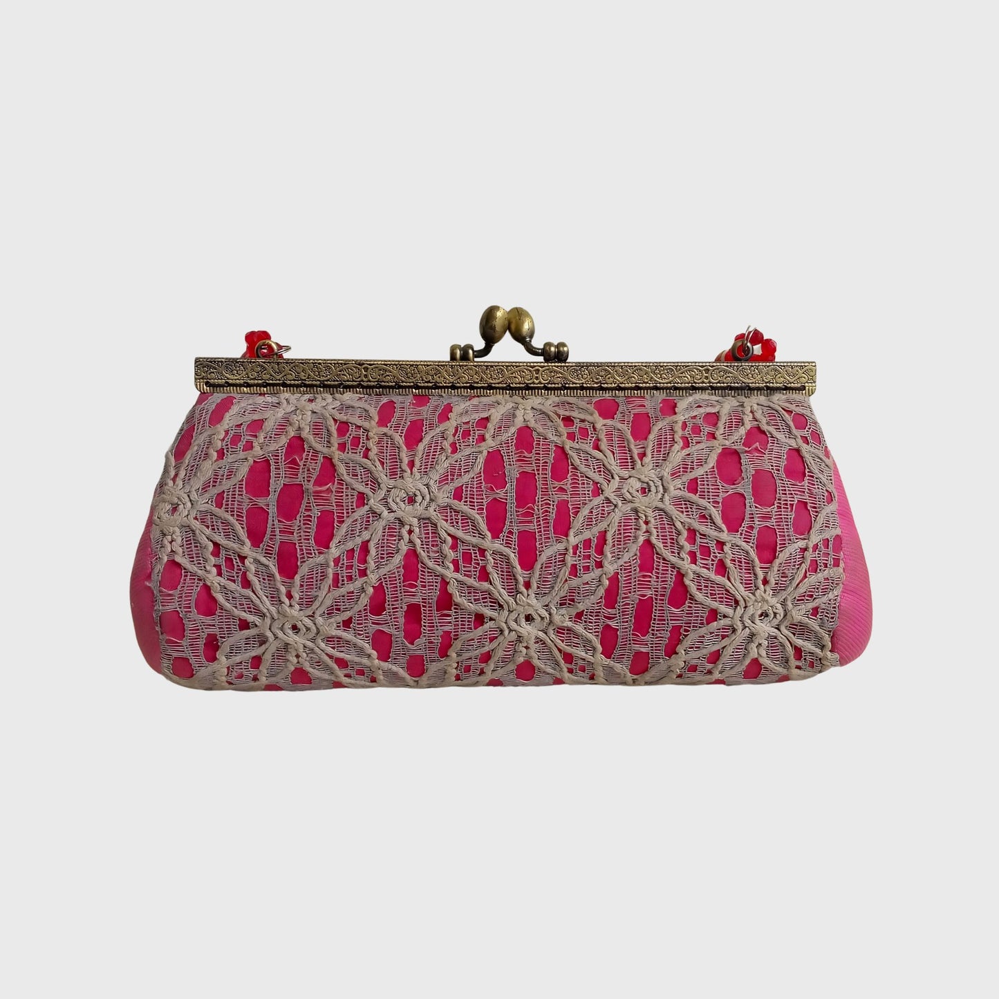 Pink Lace Clutch