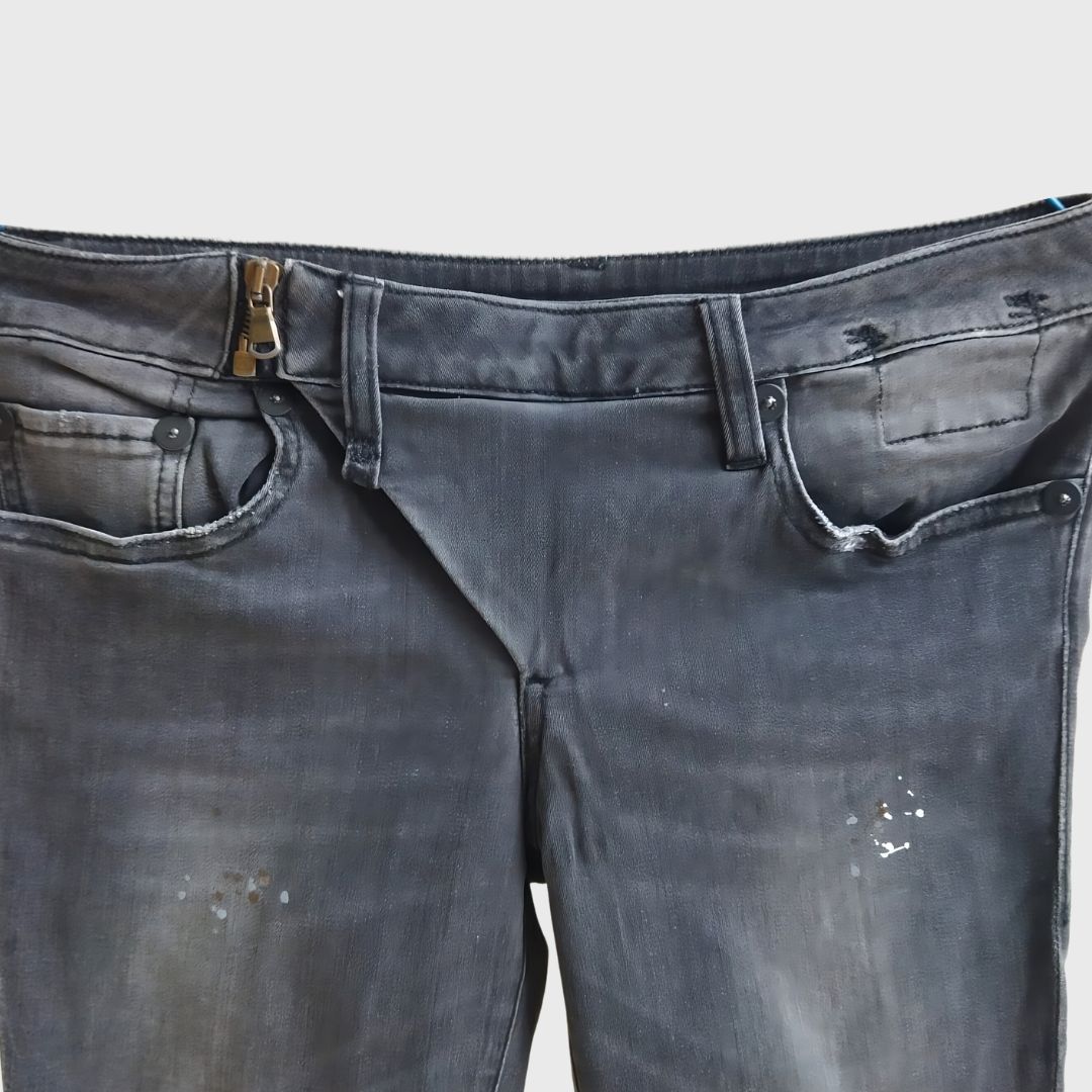 Vintage Gray Denim Made In Italy