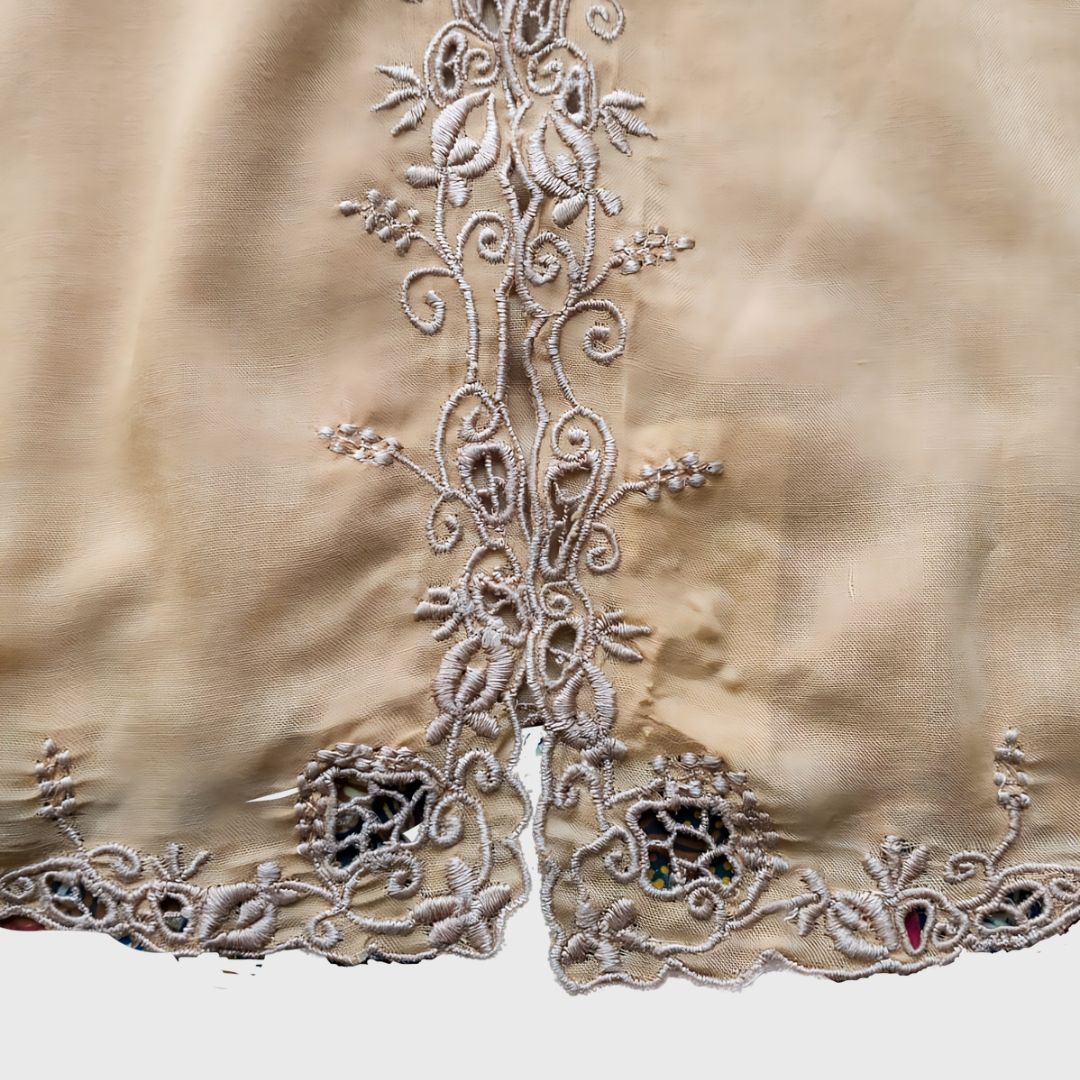 Vintage Brown Chiffon Encim Kebaya