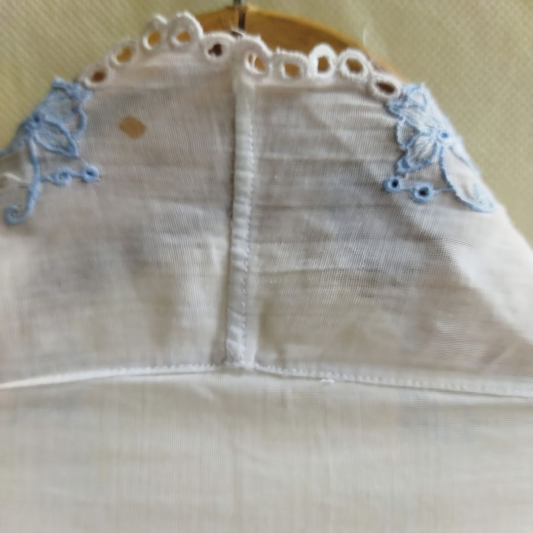 Vintage Light Blue Kebaya With Simple Embroidery