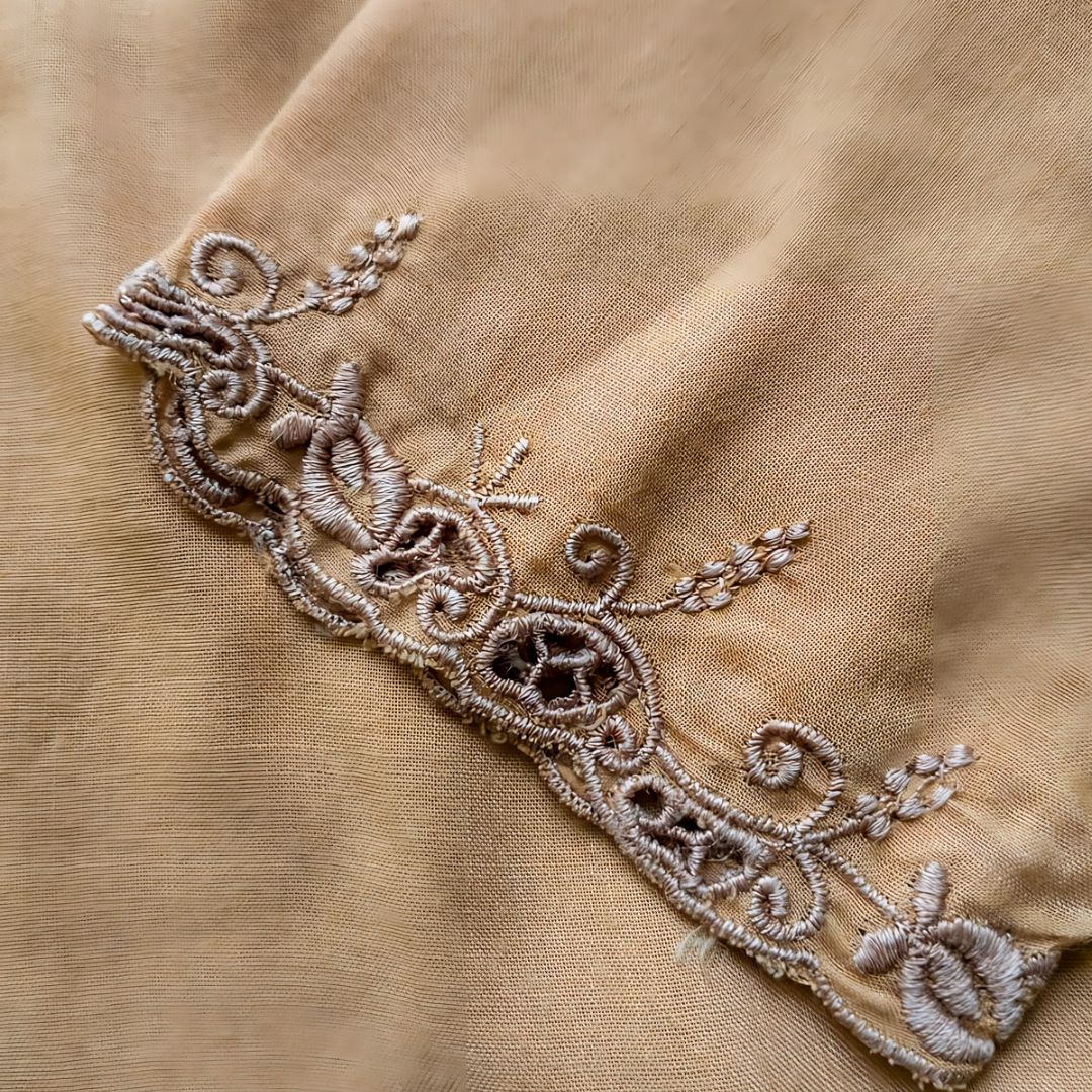 Vintage Brown Chiffon Encim Kebaya