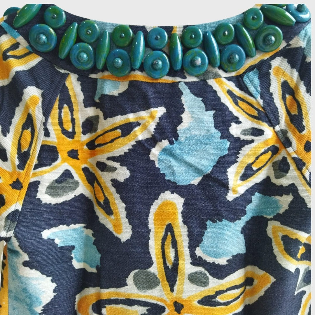 Vintage Silk Floral Shift Dress