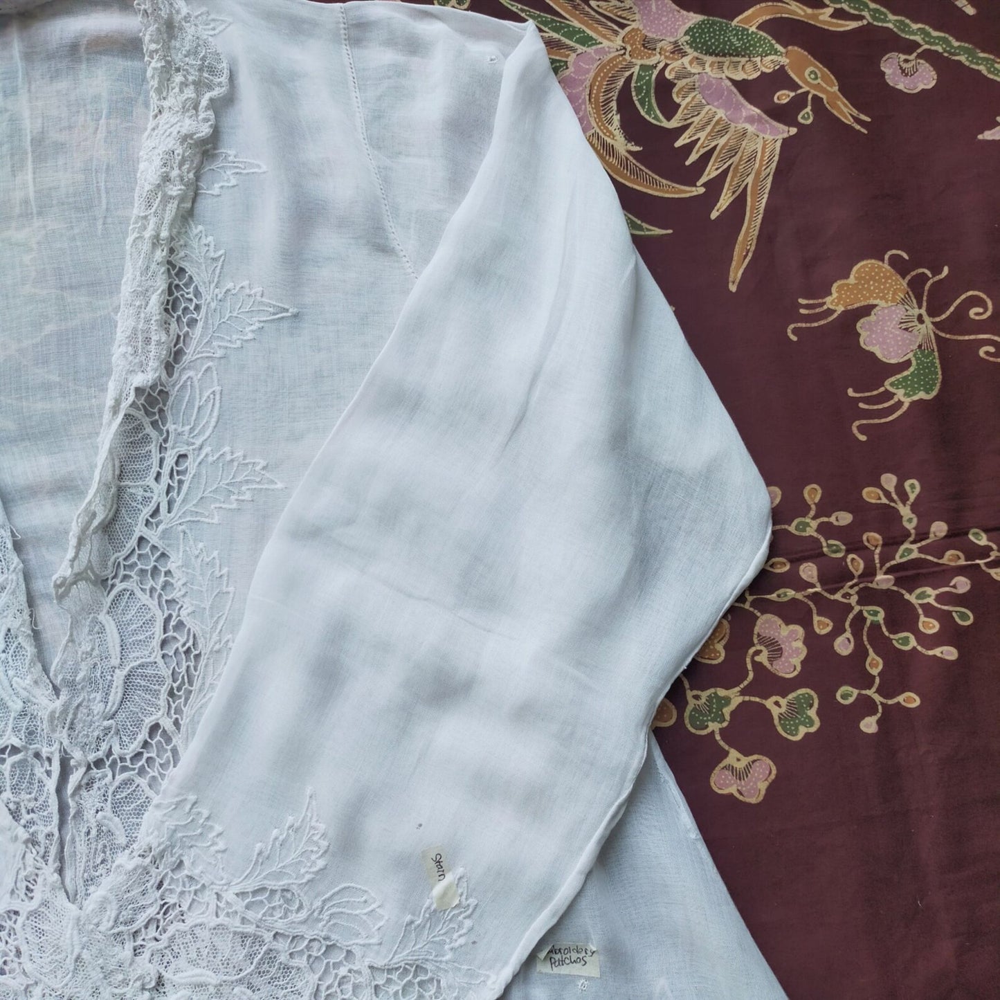 Vintage White Kebaya with Lace Kerancang Trim