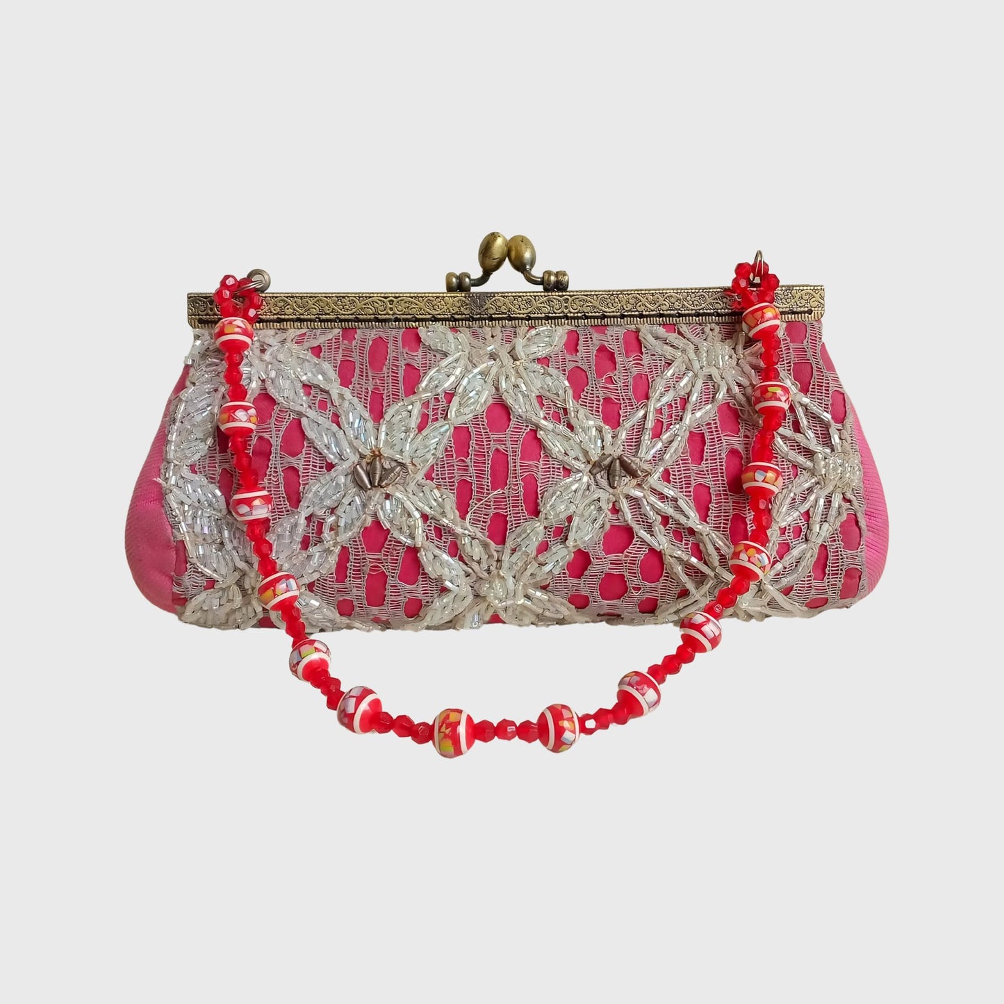 Pink Lace Clutch
