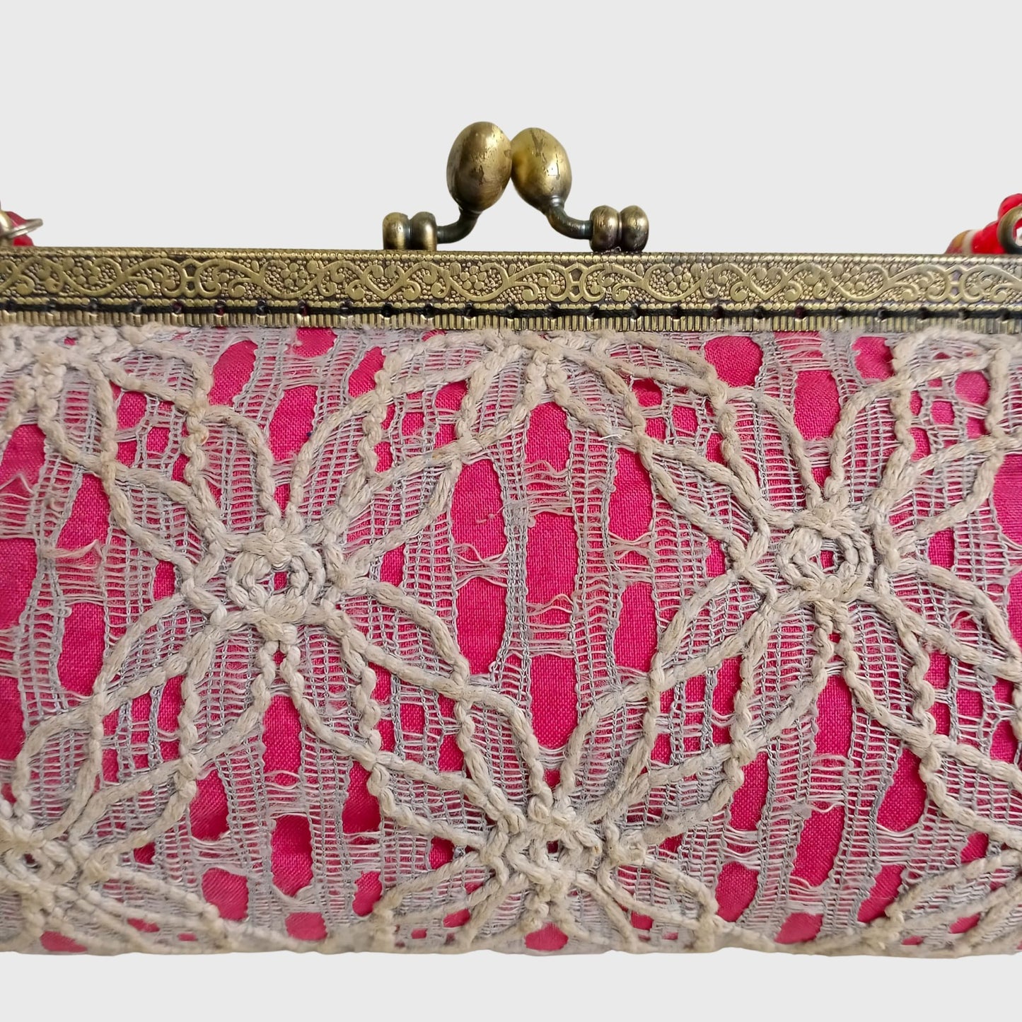 Pink Lace Clutch
