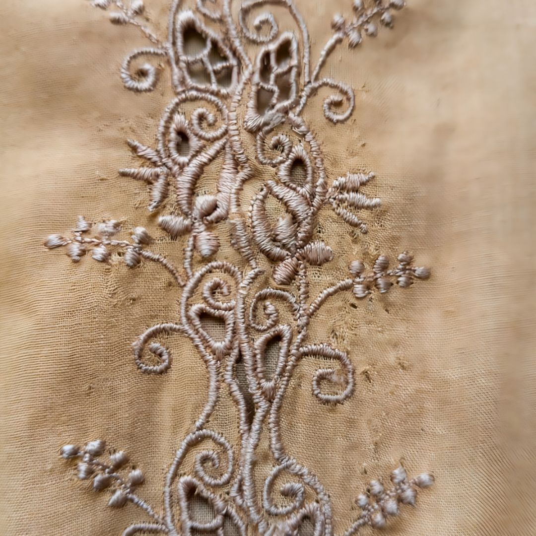 Vintage Brown Chiffon Encim Kebaya