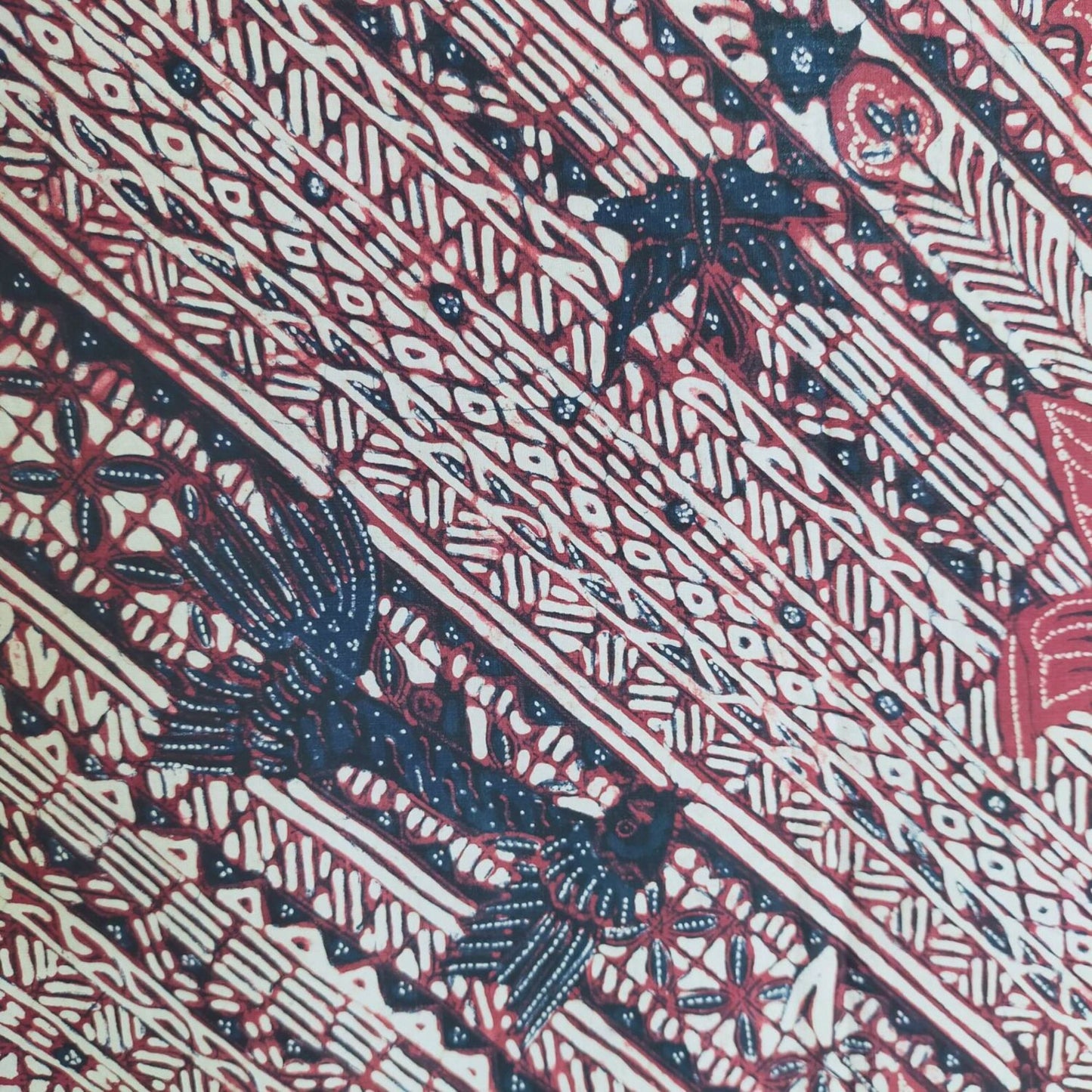 Vintage 50s Indonesian Udan Liris With Lily Banyumasan Batik