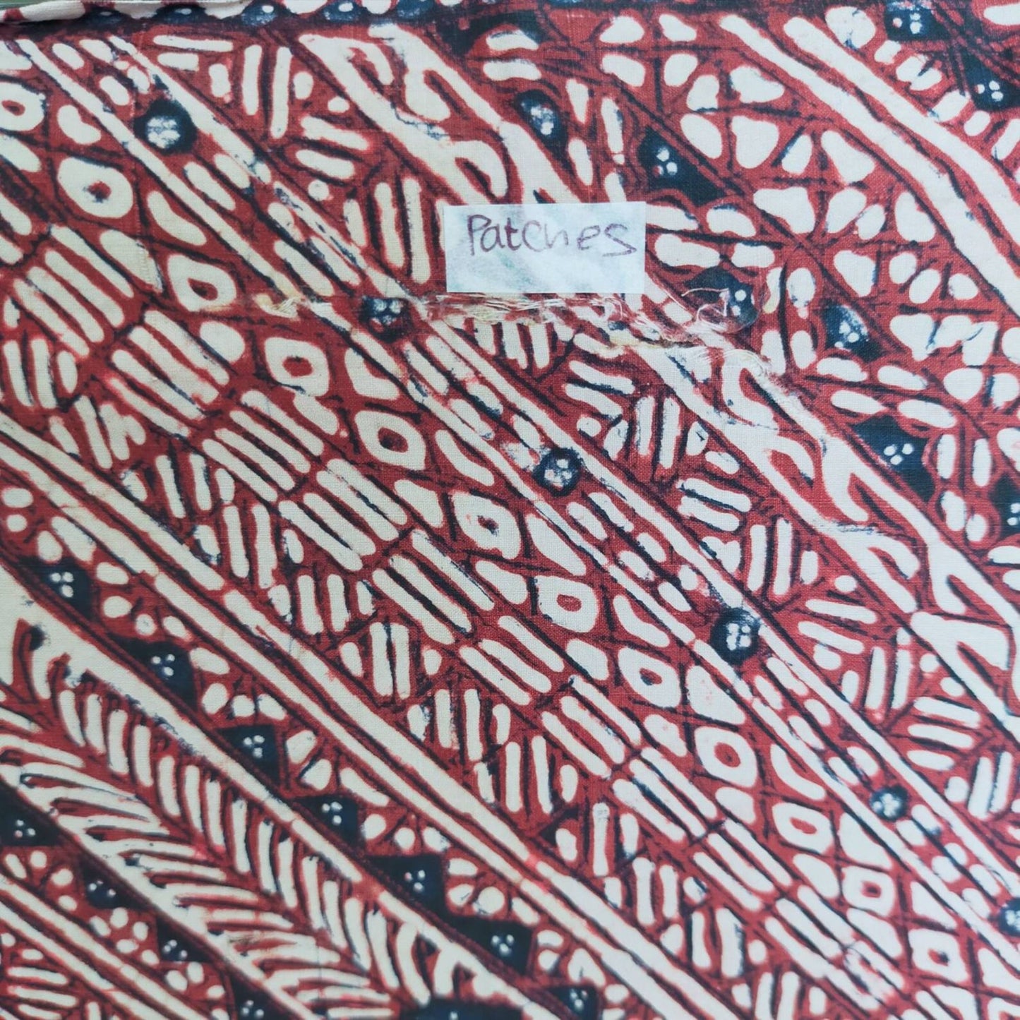 Vintage 50s Indonesian Udan Liris With Lily Banyumasan Batik