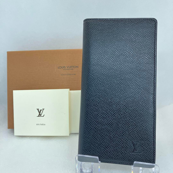 Authentic Pre-Owned LOUIS VUITTON Taiga Leather Billfold - Card Slot Wallet with Box! 30% OFF + FREE Shipping!