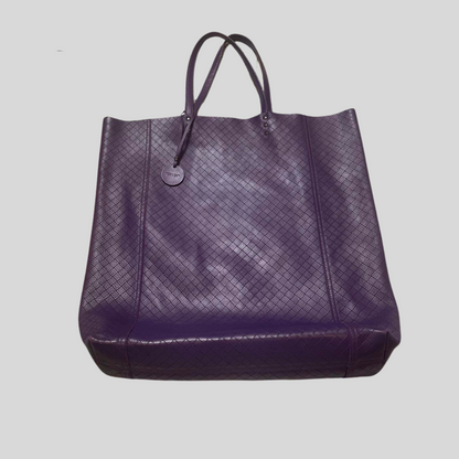 Authentic Pre-loved BOTTEGA VENETA Intrecciato Tote Bag - Stunning Purple Leather with Butterfly Motif! 12