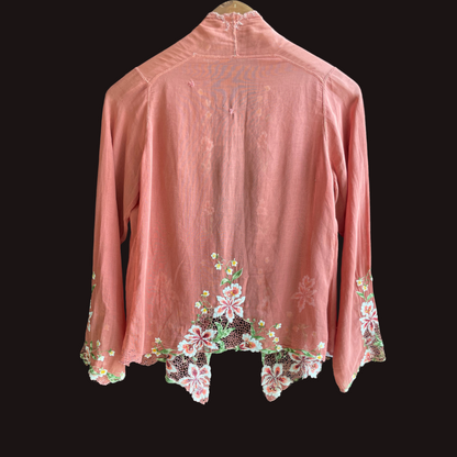 (S) Orange Old Encim Kebaya with Embroidery – Classic Charm with a Timeless Story Kebaya Encim Lawas Oranye Bordir – Pesona Klasik dengan Kisah Waktu