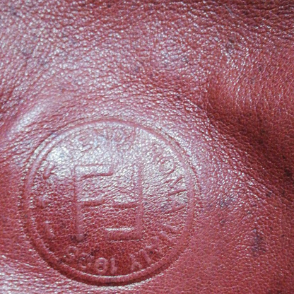Authentic Rare Vintage FENDI Handbag - Elegant Bordeaux Genuine Leather - Unique & Discreet Branding! 13
