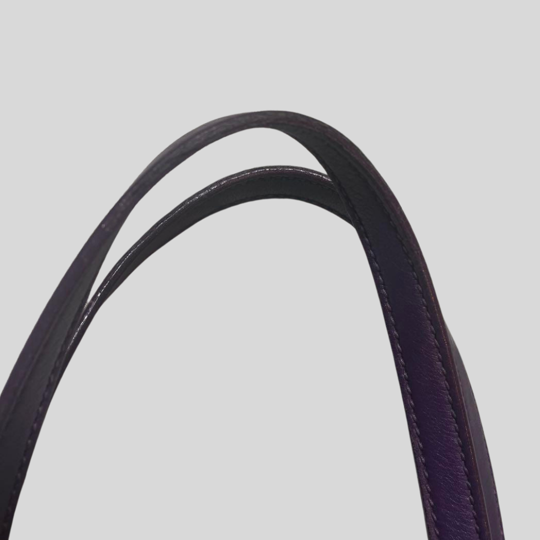 Authentic Pre-loved BOTTEGA VENETA Intrecciato Tote Bag - Stunning Purple Leather with Butterfly Motif! 12