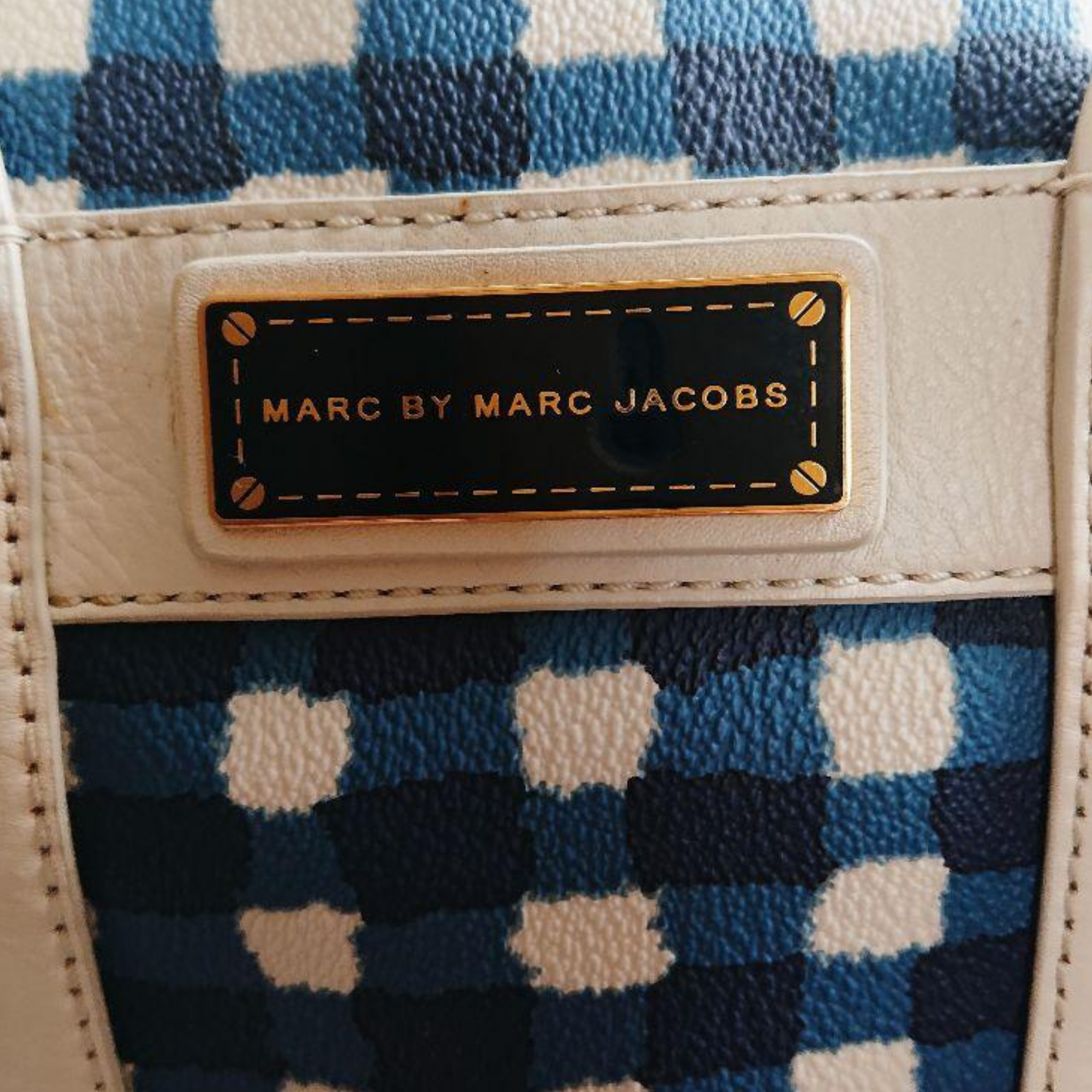 *MARC BY MARC JACOBS* Gingham Check Boston Bag