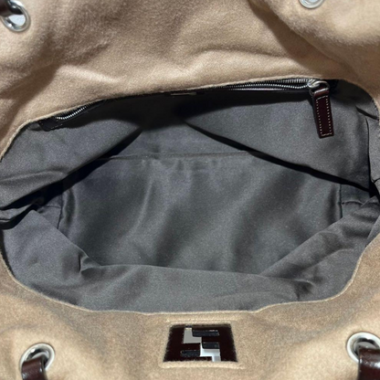 Authentic Vintage FENDI Logo Tote Bag - Rare & Beautiful Cashmere in Beige/Tan! 12