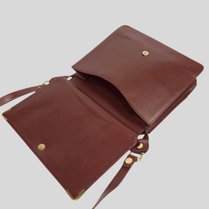 Authentic Pre-loved Cartier Must Line Shoulder Bag - Elegant Bordeaux Leather Vintage! 10
