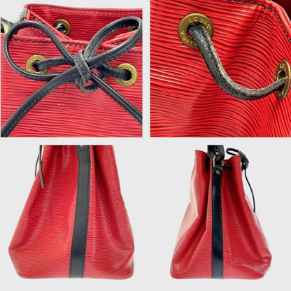 Vintage Noé Castilian Red Leather Shoulder Bag