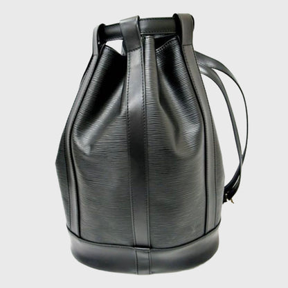 Vintage Landone Black Leather Backpack