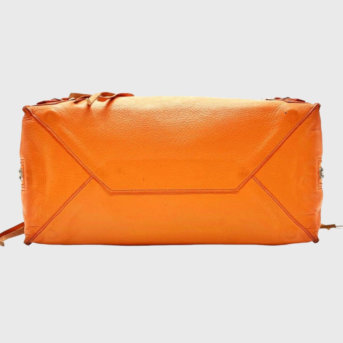 Vintage Paper Mini Orange Leather Hand Bag