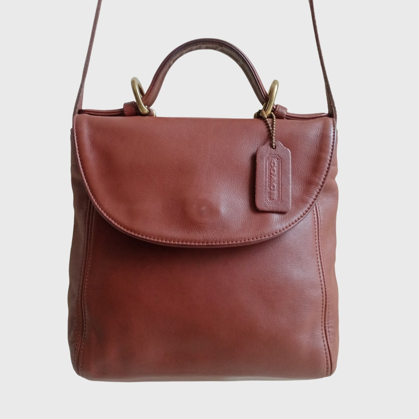 Vintage Soho Brown Leather Two Ways Bag