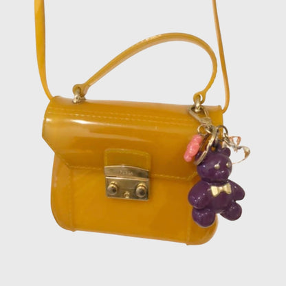 Vintage Candy Yellow Vinyl Shoulder Bag