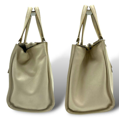 *CO A CH* 2-Way Leather Handbag - White