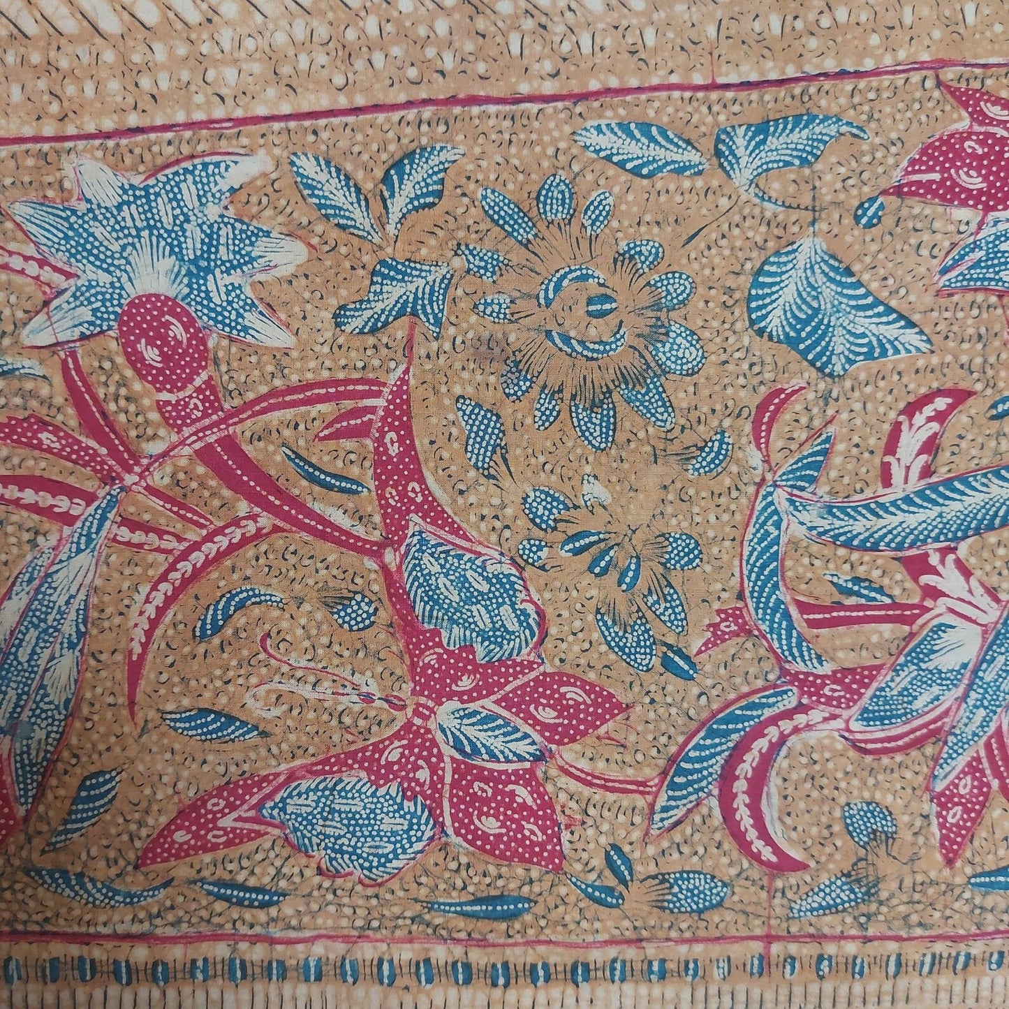 Antique Tiga Negeri Indonesian Hand Drawn Javanese Batik from the 30s