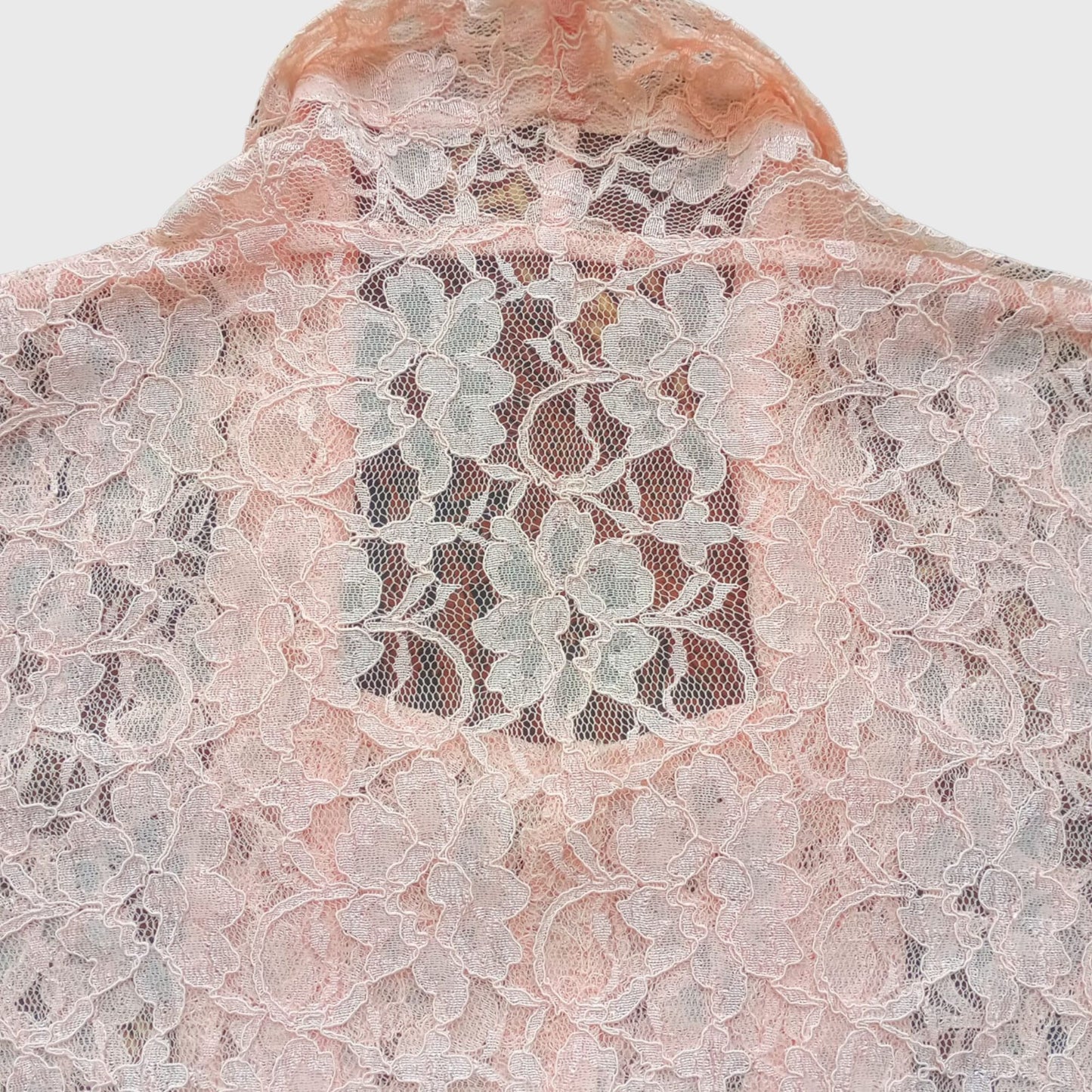 Vintage Baby Pink Kutubaru Lace Kebaya