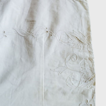 Vintage Broken White Simple Kerancang Embroidery Camisole