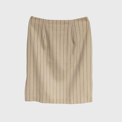 Vintage Cream Striped Skirt