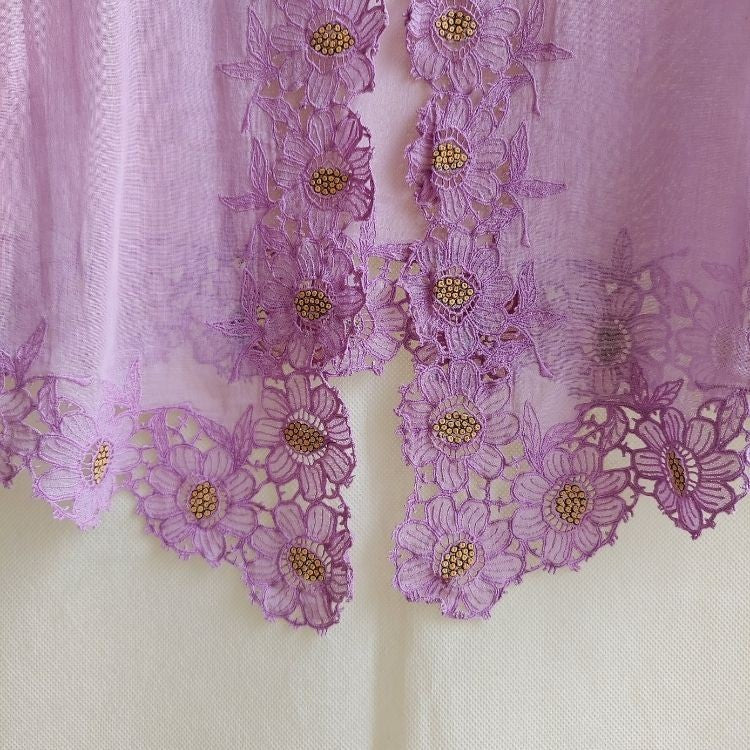 Vintage Orchid Old Daisy Purple Encim Kebaya