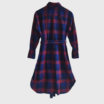 Vintage Plaid Shirt Dress