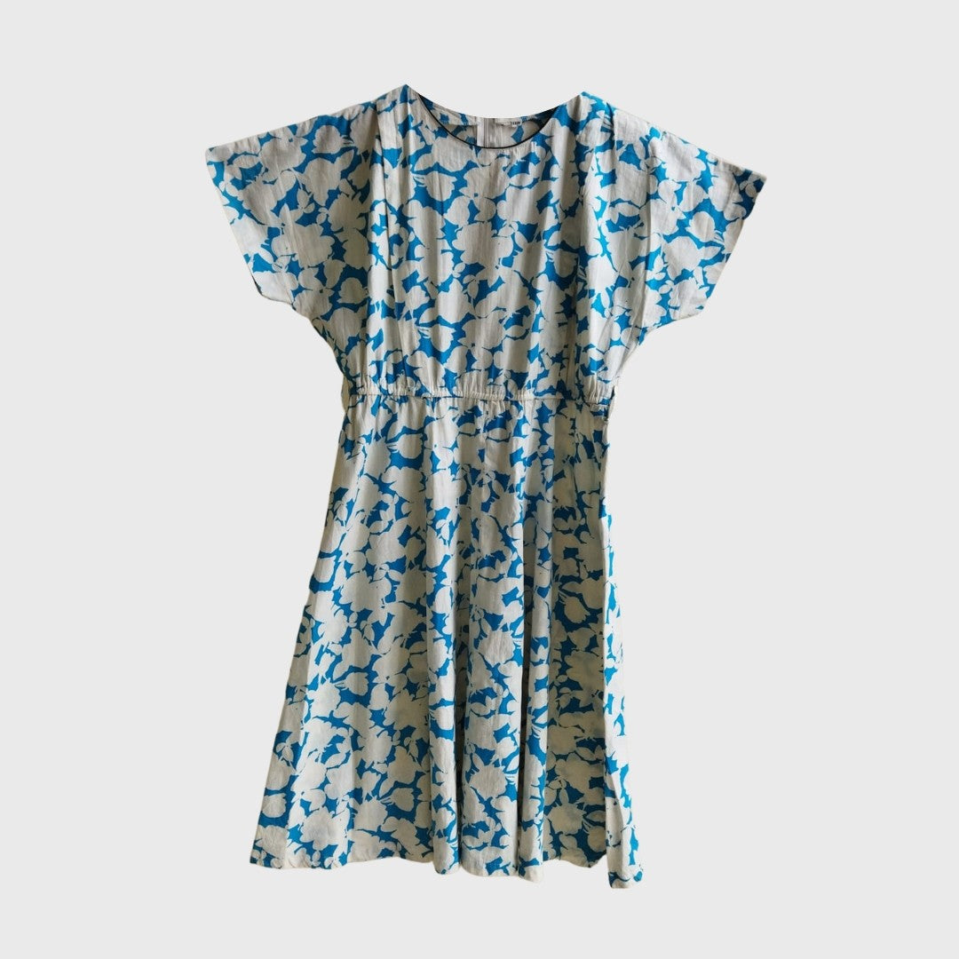 Vintage Blue Floral Dress