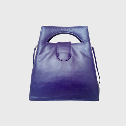 Vintage Shaping Purple Leather Sling Bag