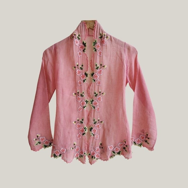 Vintage Soft Punch Pink  Encim Kebaya