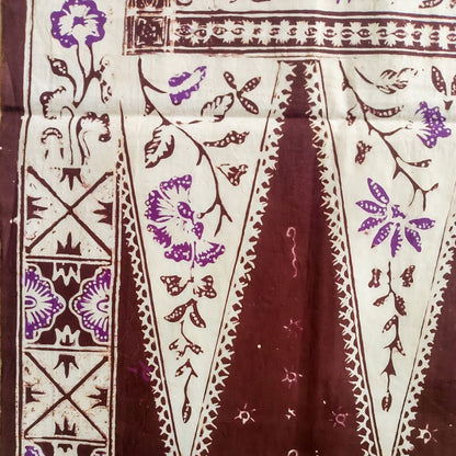 Vintage Purple Floral Shawl