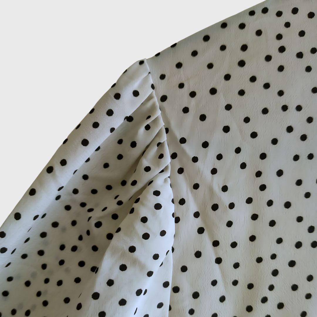 Vintage Polkadot Long Sleeve Blouse