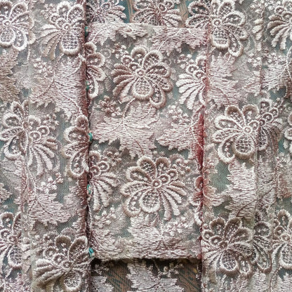 Vintage Gray Floral Kutubaru Lace Kebaya