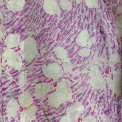 Vintage Purple Floral Kebaya Cotton