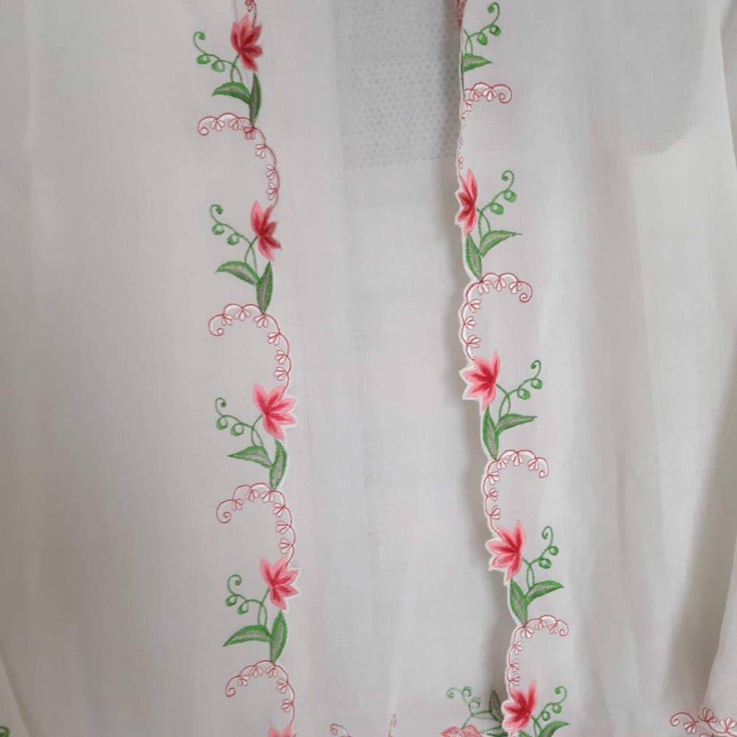 Vintage Inspired Indonesian Encim Kebaya with Floral Embroidery