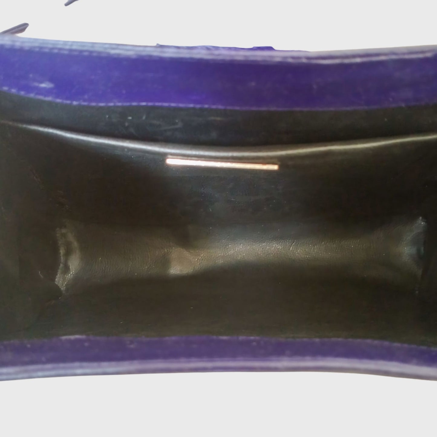 Vintage Shaping Purple Leather Sling Bag