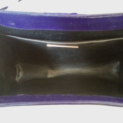 Vintage Shaping Purple Leather Sling Bag