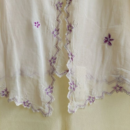 Vintage Simple Chevron Embroidery Encim Kebaya