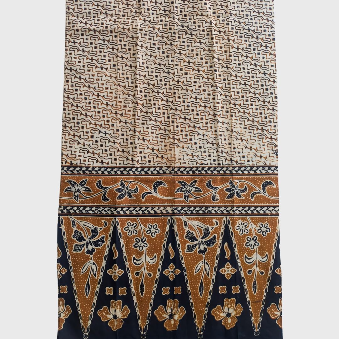 Vintage Brown White Parang Klithik Shawl